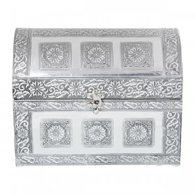 Scatola-Portagioie Alexandra House Living Argentato Metallo 25 x 18 x 15 cm
