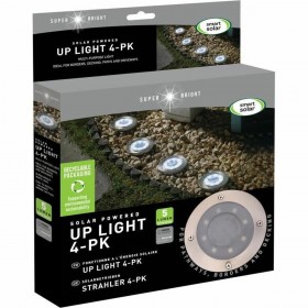Faretto Solare Smart Garden Terreno Nero Alluminio (4 Unità)