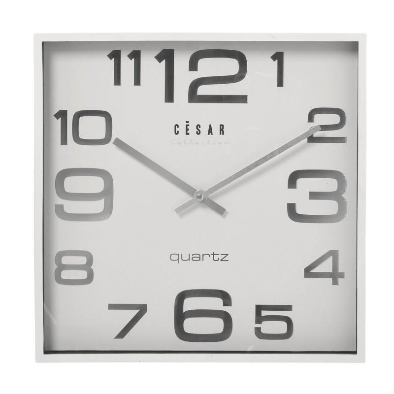 Orologio da Parete Alexandra House Living Bianco Argentato Acrilico Plastica 28 x 4 x 28 cm