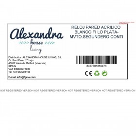 Orologio da Parete Alexandra House Living Bianco Argentato Acrilico Plastica 28 x 4 x 28 cm