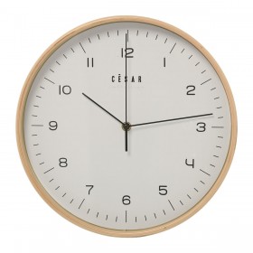 Orologio da Parete Alexandra House Living Bianco Marrone Legno 32 x 4 x 32 cm
