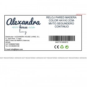 Orologio da Parete Alexandra House Living Bianco Marrone Legno 32 x 4 x 32 cm