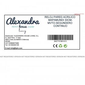 Orologio da Parete Alexandra House Living Bianco Acrilico Plastica Mappamondo 30 x 4 x 30 cm