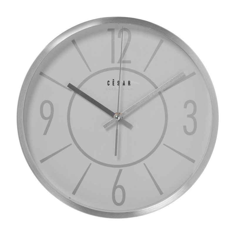 Orologio da Parete Alexandra House Living Grigio Argentato Alluminio 30 x 4 x 30 cm