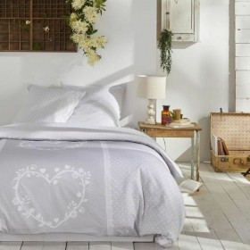 Set di copripiumino TODAY Bianco Grigio 220 x 240 cm