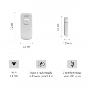 Rilevatore di Porte e Finestre Aperte Konyks Senso Charge 2 Wi-Fi 2,4 GHz