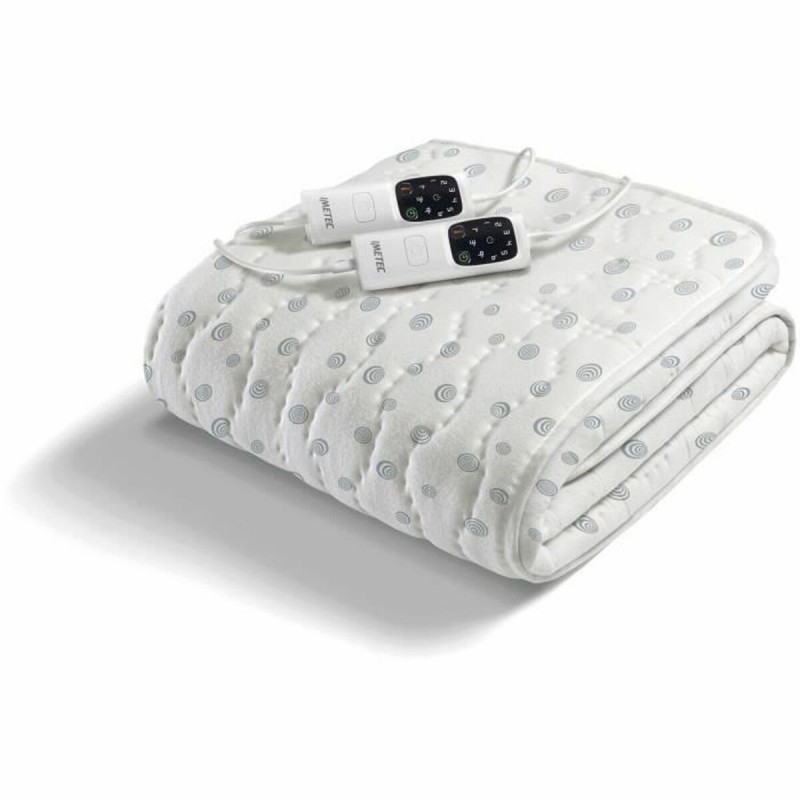 Coperta Elettrica IMETEC 16631 Bianco/Grigio Cotone
