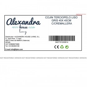 Cuscino Alexandra House Living Grigio Tessile 45 x 45 cm