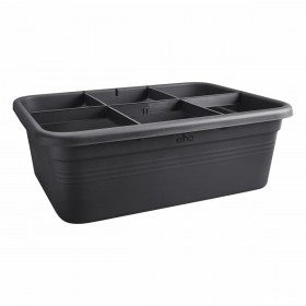 Vaso Elho 7,4 x 76 x 26,8 cm Nero Plastica Quadrato
