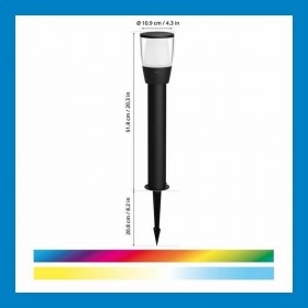 Lampada ad energia solare Wiz Elpas Nero 400 lm