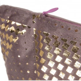 Cuscino Alexandra House Living Rosa Dorato Tessile 45 x 45 cm