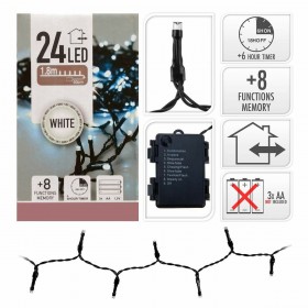 Ghirlanda di Luci LED 1,8 m (Bianco Freddo)