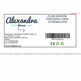 Cuscino Alexandra House Living Grigio Tessile 45 x 45 cm
