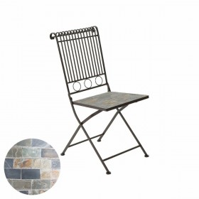Sedia Pieghevole Kaemingk Stuttgart Bianco Marrone 39 x 39 x 9 cm
