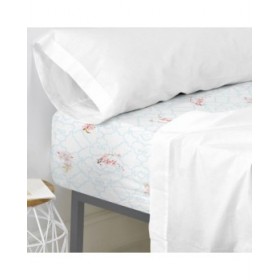 Lenzuolo con angoli HappyFriday Sakura Multicolore 105 x 200 x 32 cm