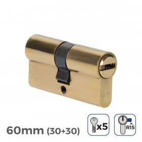 Cilindro di sicurezza EDM 85167 R15 Dorato Ottone Leva lunga 60 x 30 x 17 mm