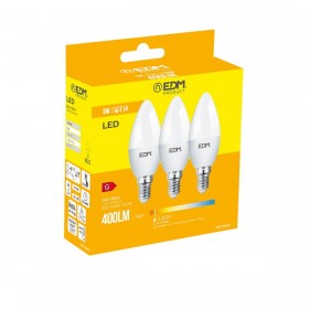 Confezione da 3 lampadine LED EDM 98204 G 35 W 5 W 50 W E14 400 lm Ø 3,6 x 10 cm (3200 K)