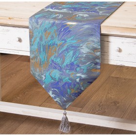 Runner da Tavolo Alexandra House Living Azzurro 30 x 180 cm