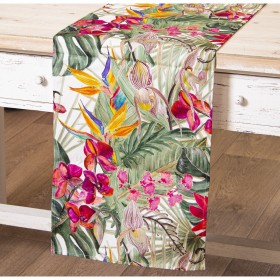 Runner da Tavolo Alexandra House Living Multicolore Tessile 33 x 180 cm Cotone Floreale