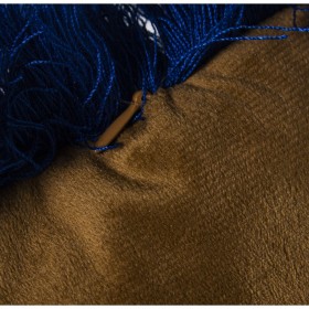 Cuscino Alexandra House Living Azzurro Dorato Tessile 50 x 30 cm