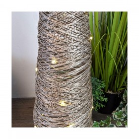 Albero di Natale Dorato Bianco Caldo Ø 20 X 80 CM (3 Unità)