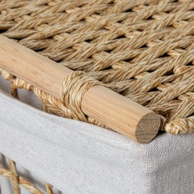 Set di Cesti Alexandra House Living Marrone Legno Rattan Fibra naturale 43 x 56 x 36 cm 6 Pezzi