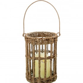 Portacandele Alexandra House Living Marrone Cristallo 15 x 22 x 15 cm