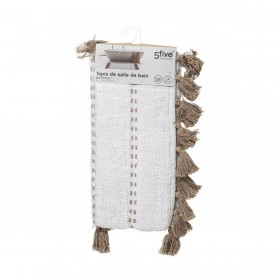 Tappeto da bagno 5five Simply Smart Pom pom Marrone Cotone 50 x 75 cm