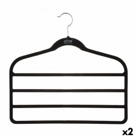 Gruccia Multipla per Pantaloni 5five Simply Smart Nero Nylon ABS 44,8 x 41,5 cm Pantaloni