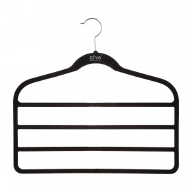 Gruccia Multipla per Pantaloni 5five Simply Smart Nero Nylon ABS 44,8 x 41,5 cm Pantaloni