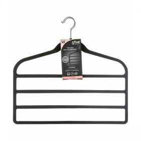 Gruccia Multipla per Pantaloni 5five Simply Smart Nero Nylon ABS 44,8 x 41,5 cm Pantaloni