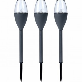 Set di torce solari da giardino Progarden Grigio scuro 21 x 8 x 31 cm Plastica