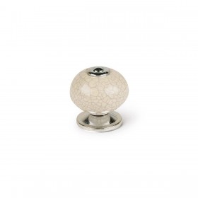 Pomo Rei Bianco Metallo Ø 40 x 36 mm 4 Pezzi