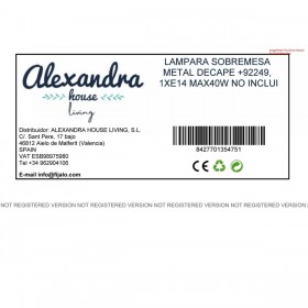 Lampada da tavolo Alexandra House Living Multicolore Metallo 40 W 23 x 48 x 23 cm
