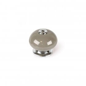 Pomo Rei e517 Grigio Metallo Ø 40 x 36 mm 4 Pezzi