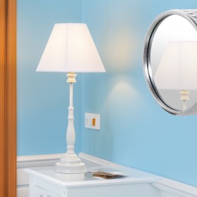 Lampada da tavolo Alexandra House Living Bianco Metallo 40 W 23 x 49 x 23 cm