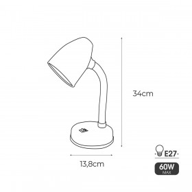 Lampada da scrivania EDM 30258 Amsterdam Arancio Metallo 60 W 13 x 34 cm E27 Flexo/Lampada da scrivania