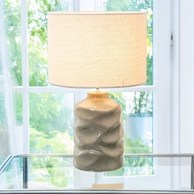 Lampada da tavolo Alexandra House Living Nero Grigio Multicolore Ceramica 40 W 25 x 40 x 25 cm