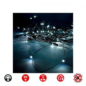 Ghirlanda di Luci LED EDM 71267 2 x 1,5 m Bianco (Bianco Freddo) (1 Unità)