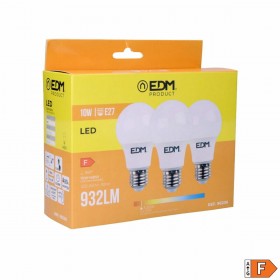 Confezione da 3 lampadine LED EDM 98206 F 60 W 10 W 68 W E27 810 Lm 932 Lm Ø 6 x 10,8 cm (3200 K)