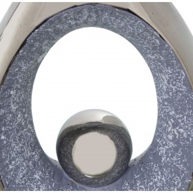 Lampada da tavolo Alexandra House Living Nero Grigio Multicolore Argentato Ceramica 40 W 32 x 50 x 20 cm
