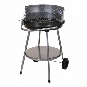 Barbecue a Carboni con Ruote Grill Nero Ø 51 cm