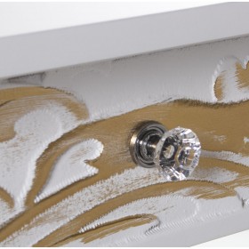 Toletta con Sgabello Alexandra House Living Bianco 2 Pezzi