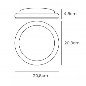 Applique LED EDM 32406 Bianco Alluminio Plastica F 18 W 120 W 1820 Lm E27 Rotondo (4000 K)