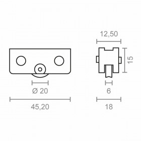 Battistrada EDM 85470 CLL/104 rd18 Acciaio 45,2 x 15 mm (2 Unità)
