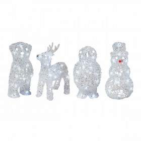 Statua Decorativa da Giardino Lumineo 491031 animali 17 x 12 x 23 cm Natale