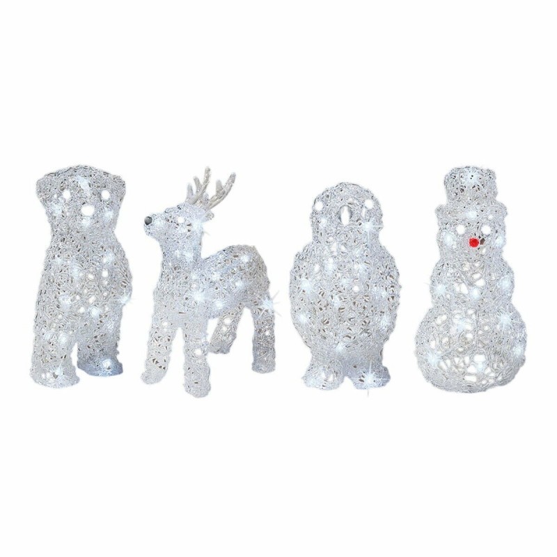 Statua Decorativa da Giardino Lumineo 491031 animali 17 x 12 x 23 cm Natale