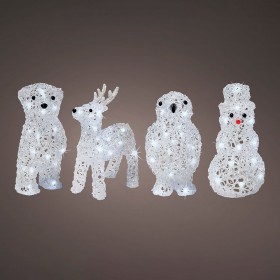 Statua Decorativa da Giardino Lumineo 491031 animali 17 x 12 x 23 cm Natale