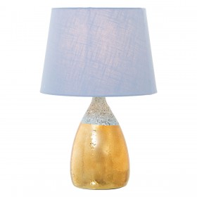 Lampada da tavolo Alexandra House Living Azzurro Dorato Ceramica 60 W 13 x 26 x 13 cm