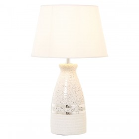 Lampada da tavolo Alexandra House Living Bianco Argentato Ceramica 60 W 14 x 35 x 15 cm